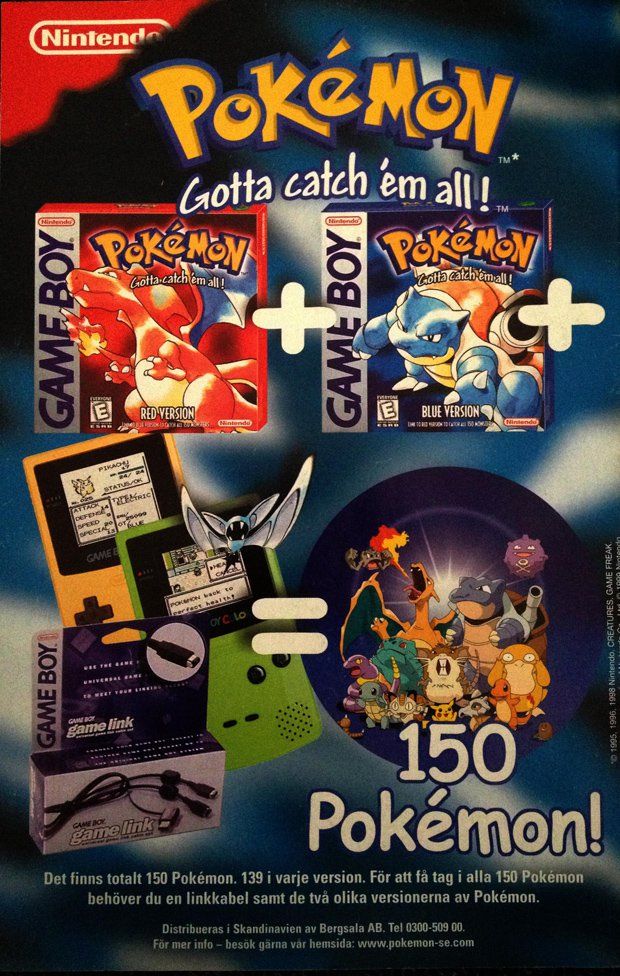 Pokemon Red Blue Link cable US ad